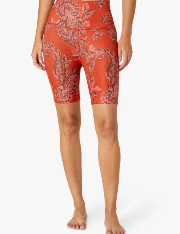 Chai Paprika Paisley SoftMark High Waisted Biker Short