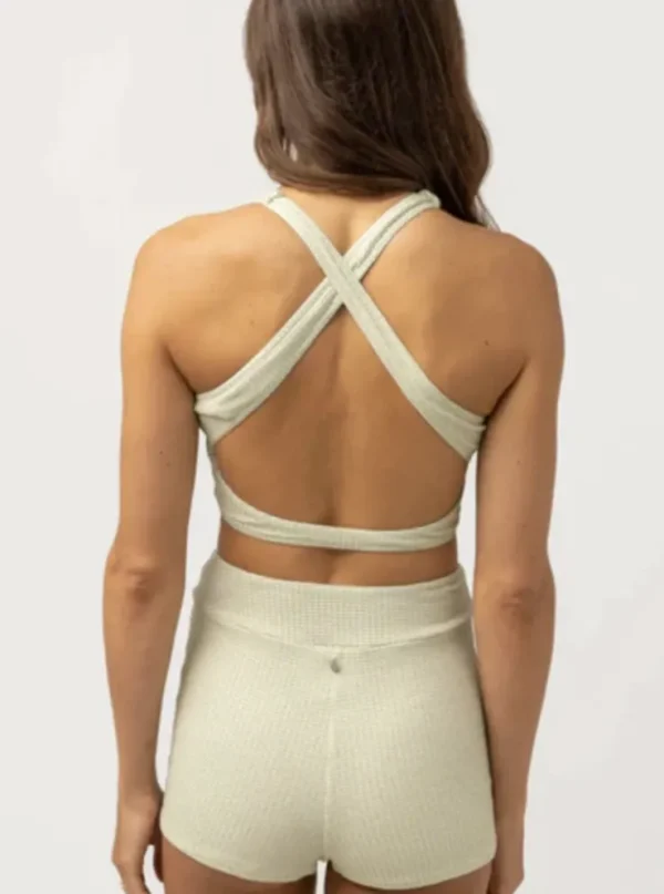 Maisy Check Cross Back Crop Top