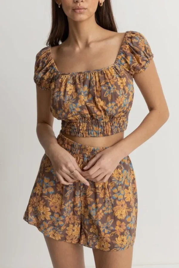 Oasis Floral Cap Sleeve Top