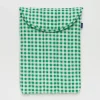 Puffy Laptop Sleeve 13"/14" - Green Gingham