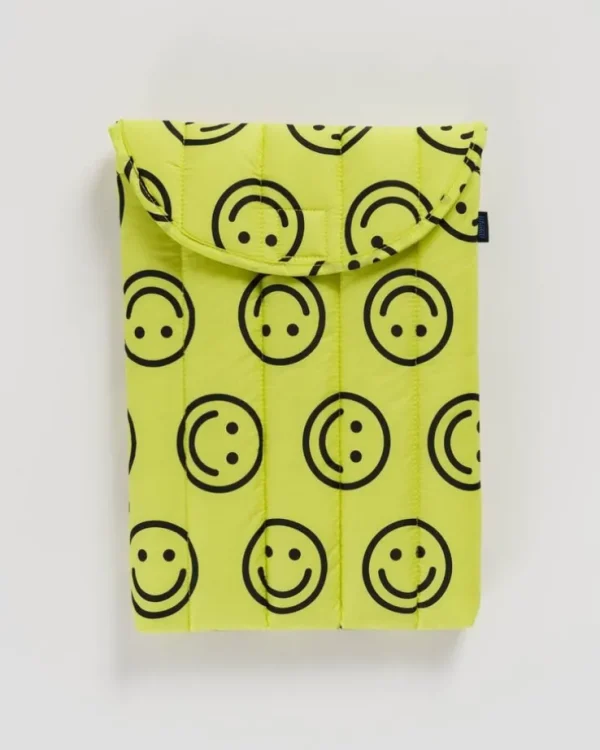 Puffy Laptop Sleeve 13"/14" - Yellow Happy