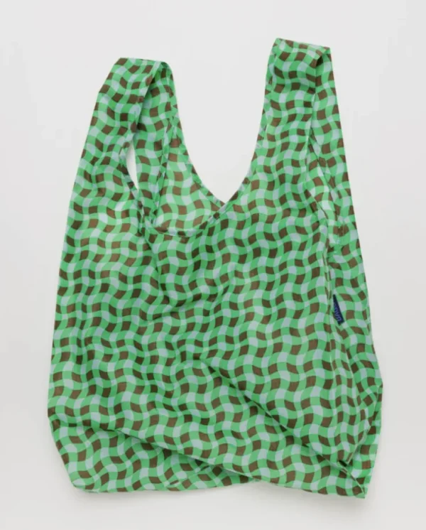 Standard Baggu - Wavy Gingham Green