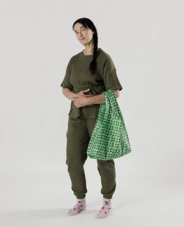 Standard Baggu - Wavy Gingham Green