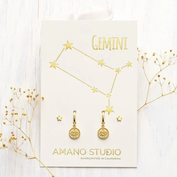 Zodiac Huggie Earrings