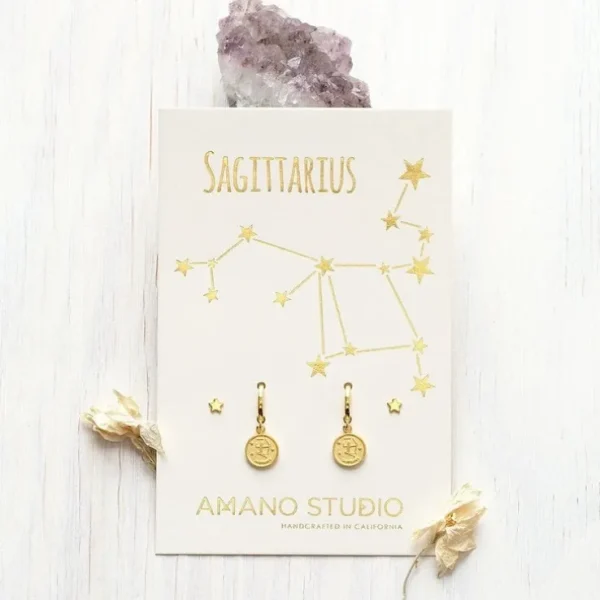 Zodiac Huggie Earrings